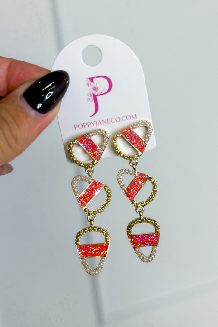 Candy Corn Drop Earrings