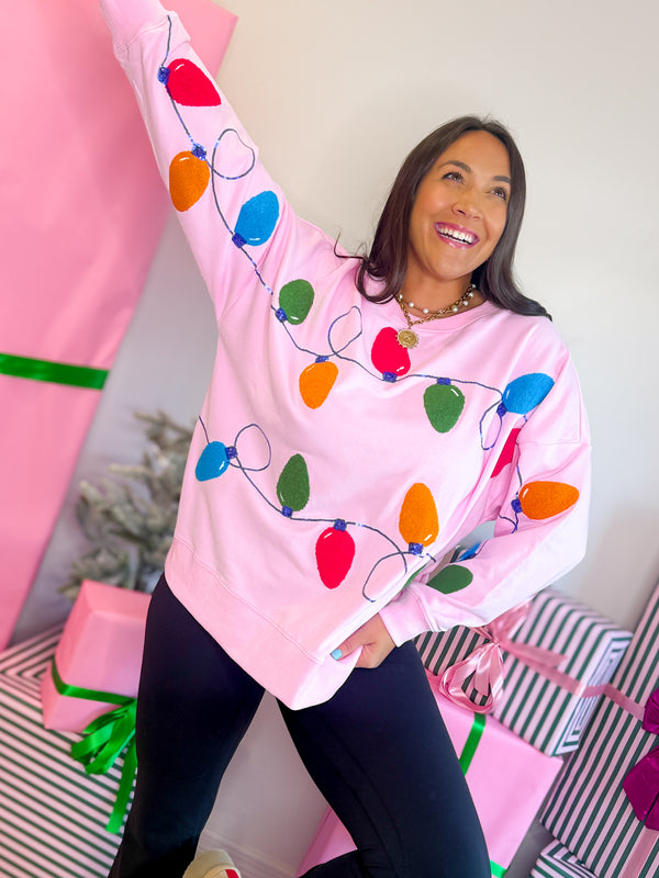 Deck the Halls Pink Sweatshirt
