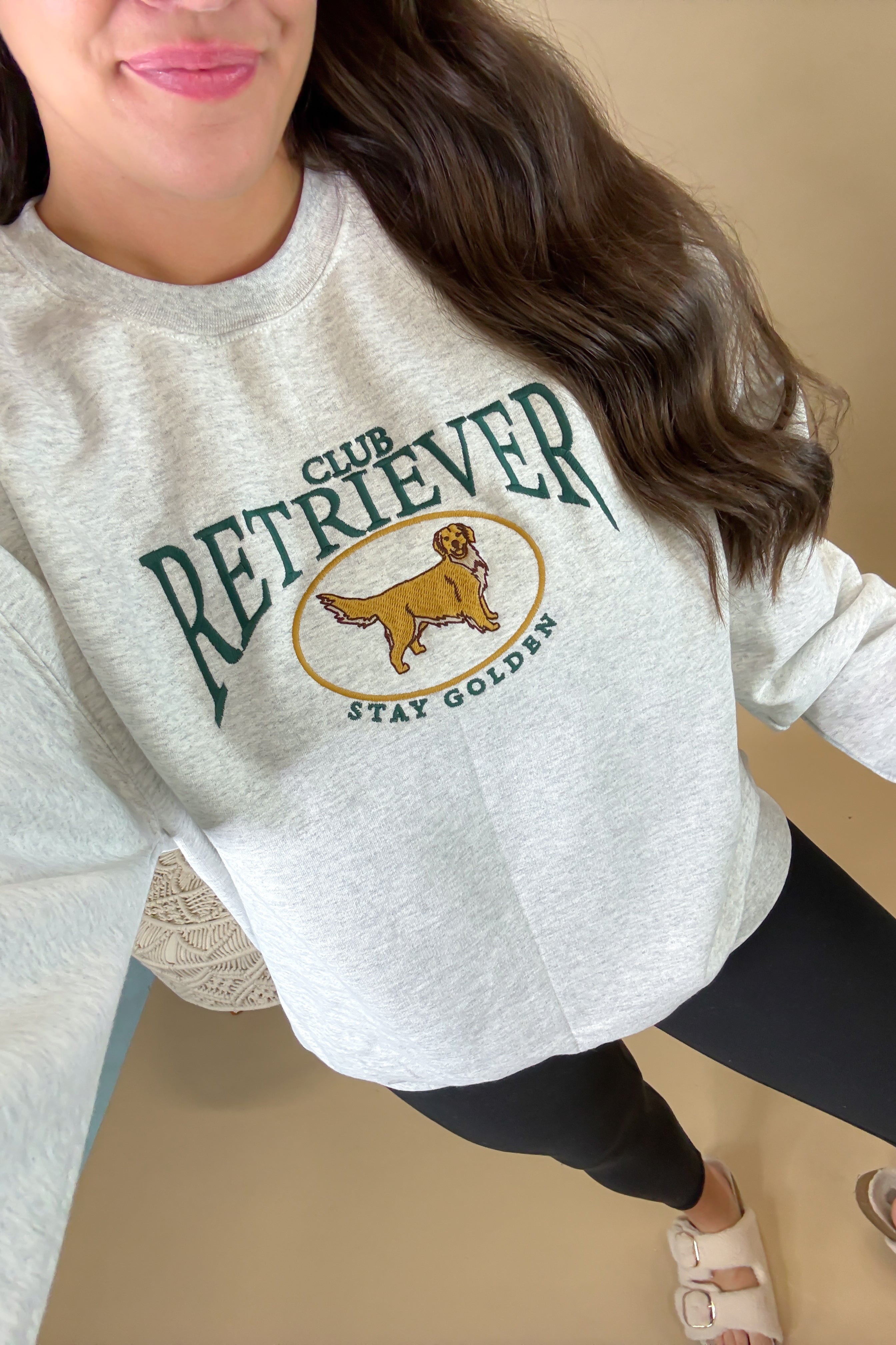 [RETRIEVER CLUB]UNISEX●COLOR HOWLING CREWNECK MUSINSA | RETRIEVER CLUB COLOR HOWLING CREWNECK [MELANGE GRAY]