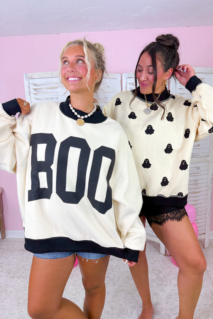 Boo Reversible Mockneck