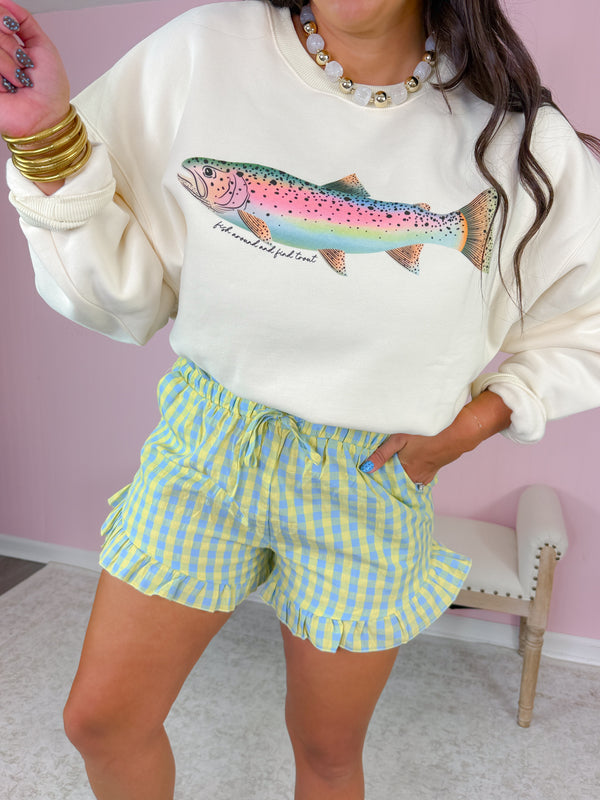 Rainbow Trout Crop Sweatshirt