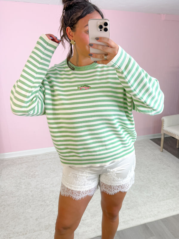 Gone Fishin' Striped Sweater