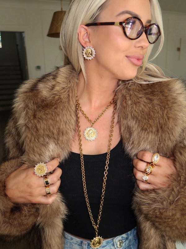 Yasmin Long Coin Necklace