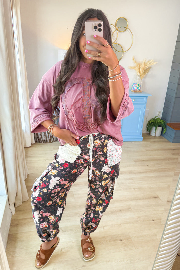 The Carefree Floral Denim Jogger – Poppy Jane