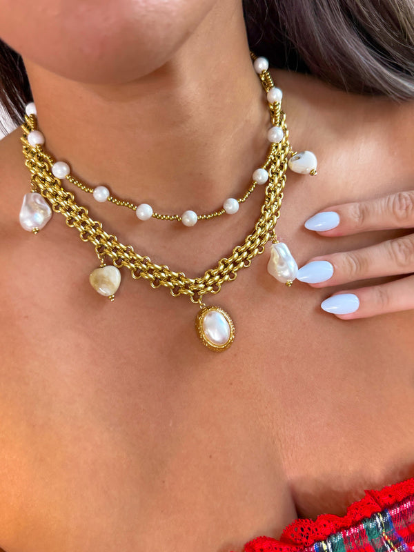 Pearl Drama Necklace