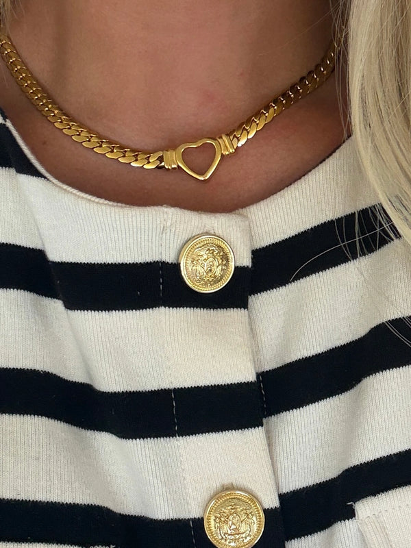 Open Hearts Gold Necklace