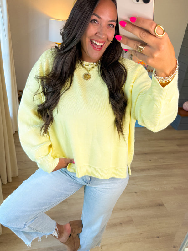 Sunday Bliss Sweater- Yellow
