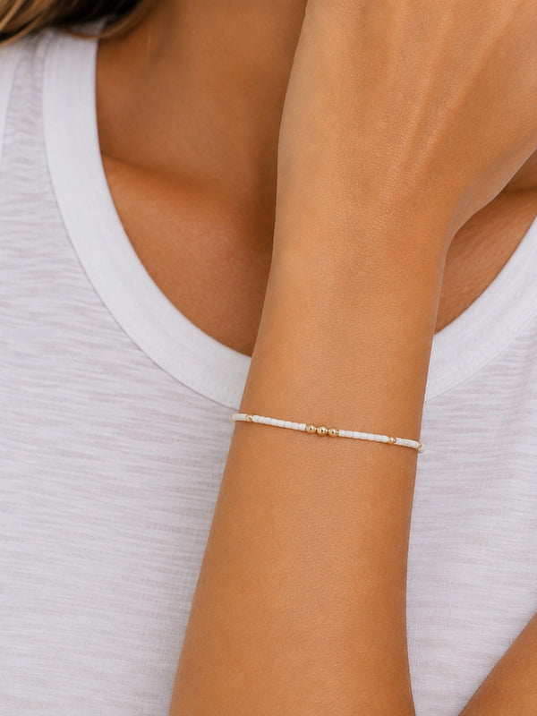 2mm Newport Cotton + Gold Filled Waterproof Bracelet