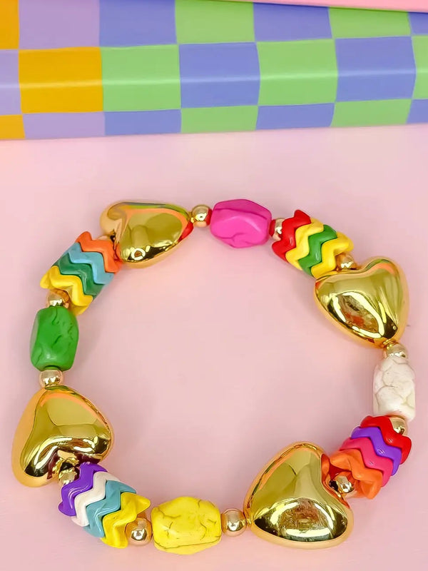Heart Pop Gold Bracelet