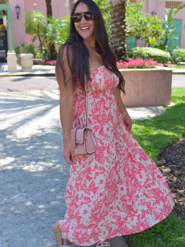 Blossom Breeze Strapless Dress
