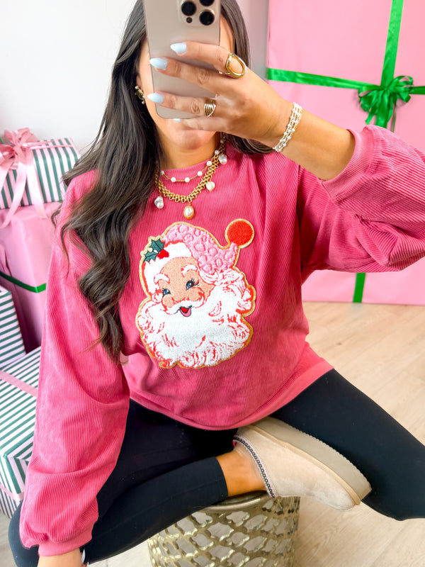 Retro Claus Corded Sweatshirt