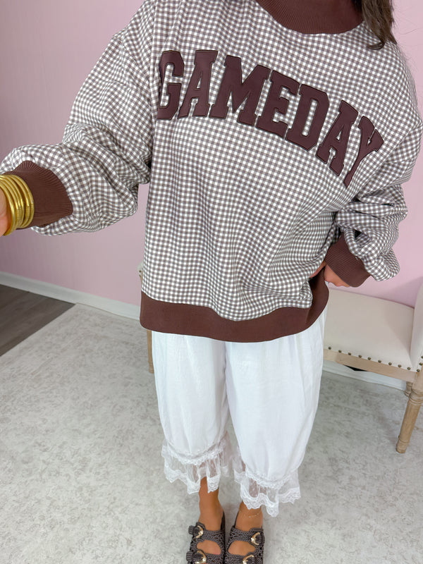 Gameday Gingham Mockneck