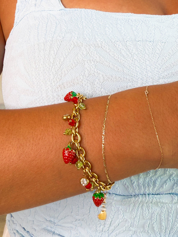 Berry Luxe Charm Bracelet