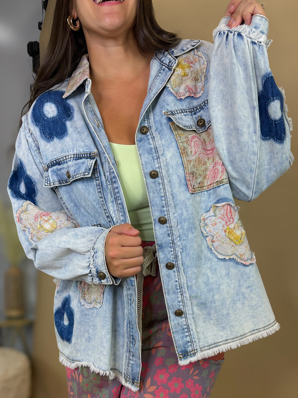 The Sunwashed Garden Denim Jacket