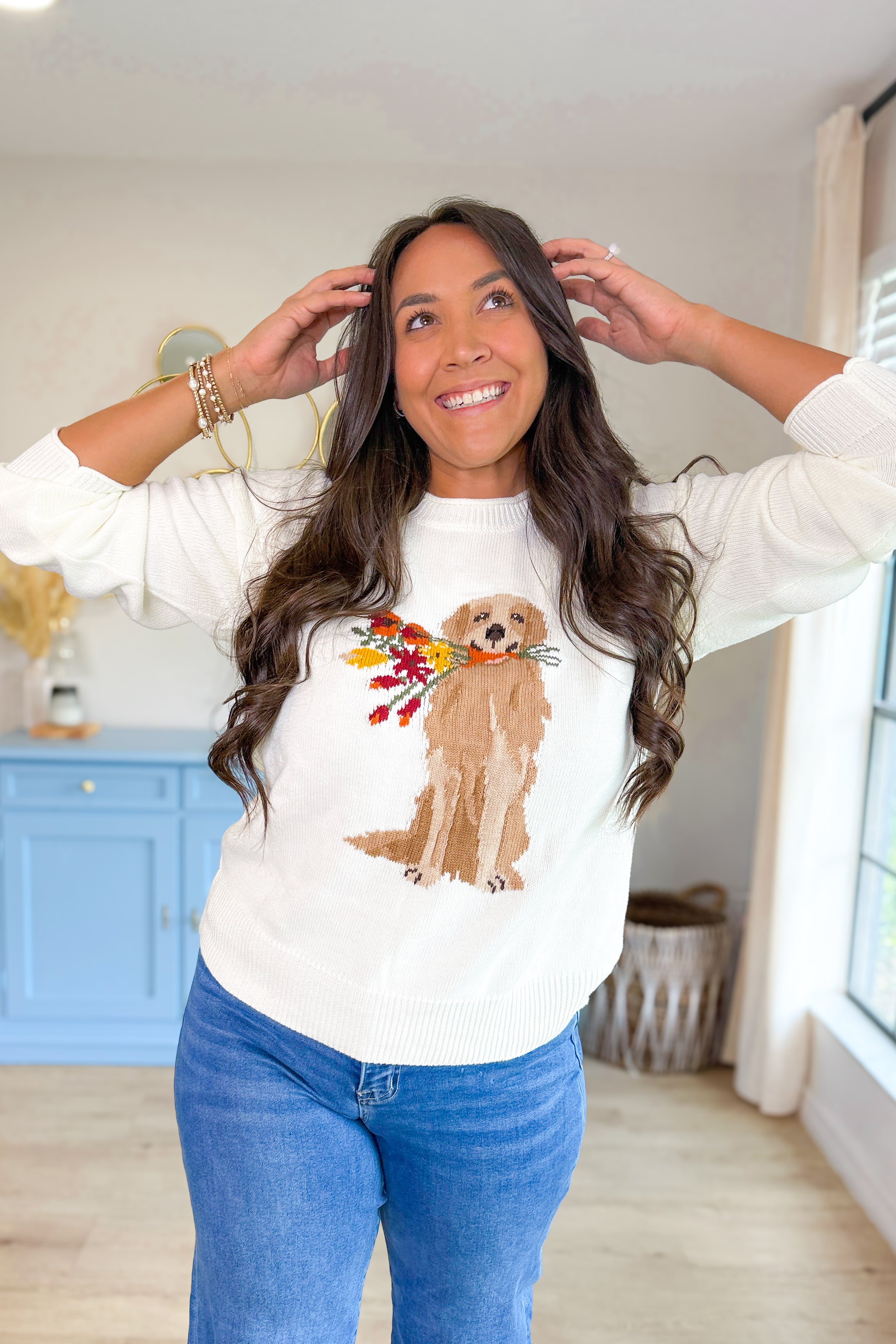 ★22-23FW新作★RETRIEVER CLUB★RETRIEVER FRIENDS CREWNECK Retriever Embroidered Sweatshirt – PLENTY
