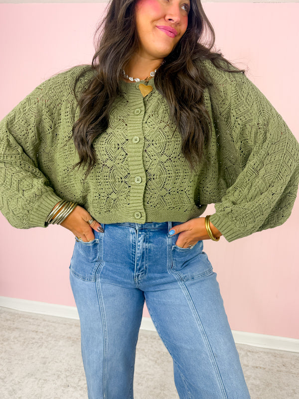 The Ridley Cardigan- Olive