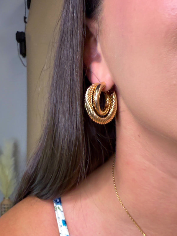 Dallas Bold Twist Hoops