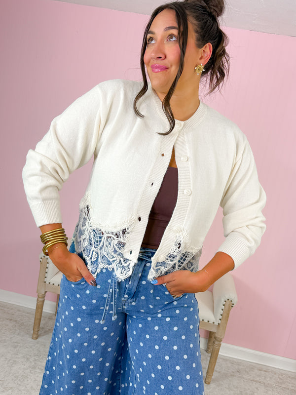 Lacey Lou Cardigan- Cream