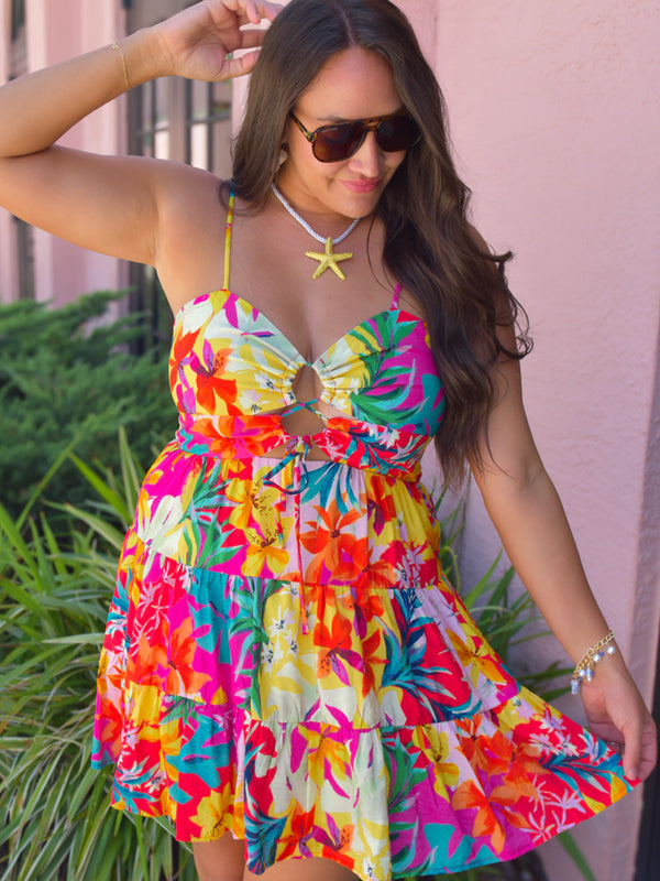 Explorations in Maui Cutout Dress