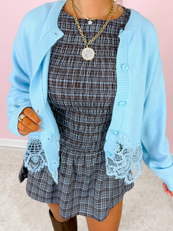 Lacey Lou Cardigan- Blue