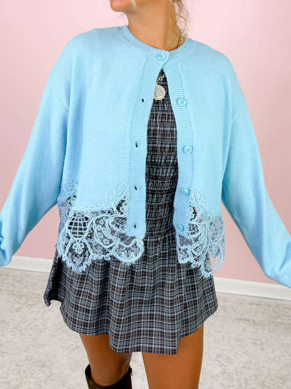 Lacey Lou Cardigan- Blue