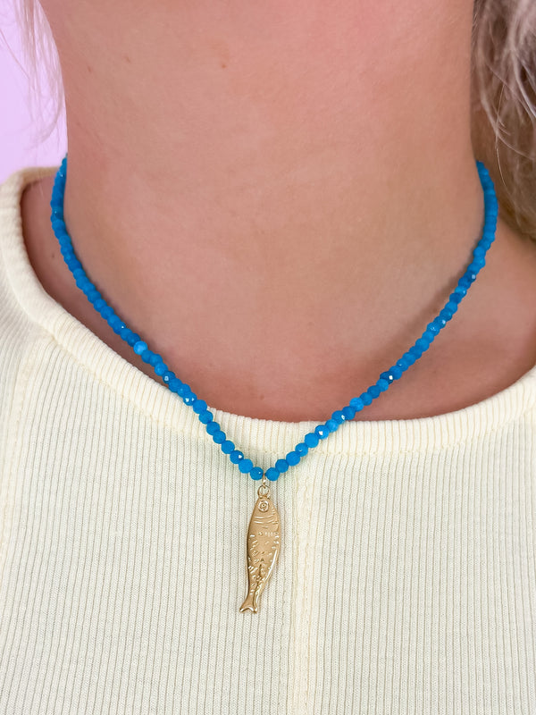 Sasha Fish Beaded Necklace