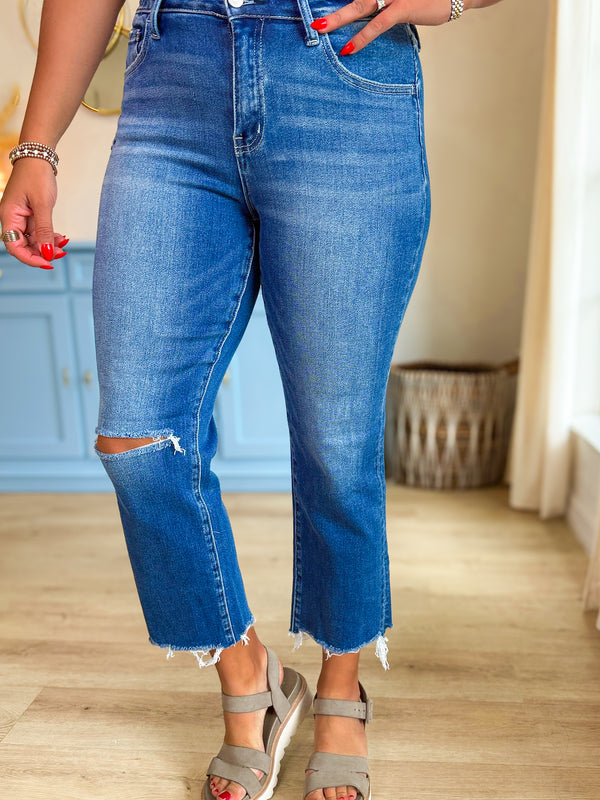 The Frankie Distressed Crop Jeans