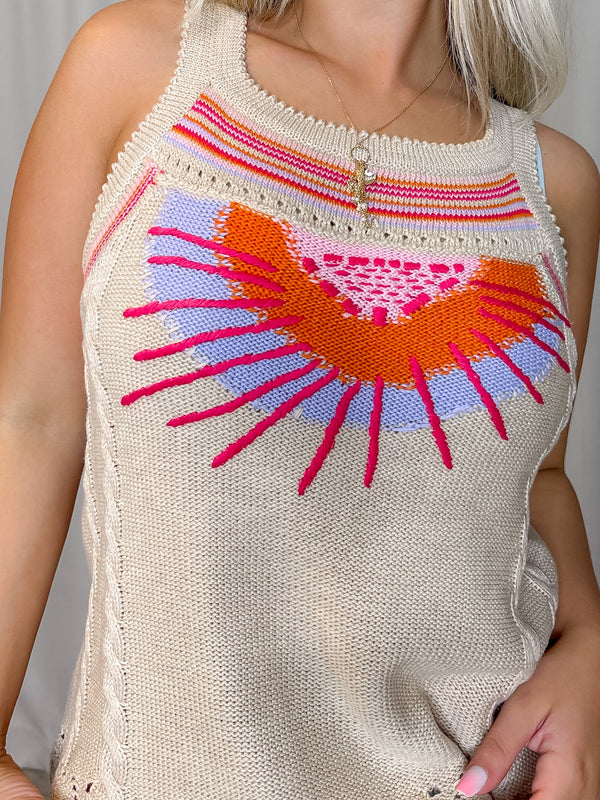 Sunset Theory Knit Tank