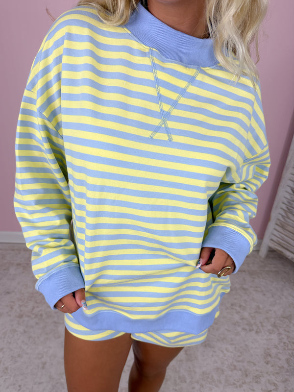 Cozy Collective Striped Crewneck