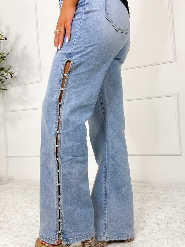 Side Chick Embellished Jeans