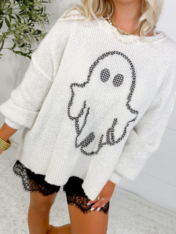The Gingham Ghost Sweater
