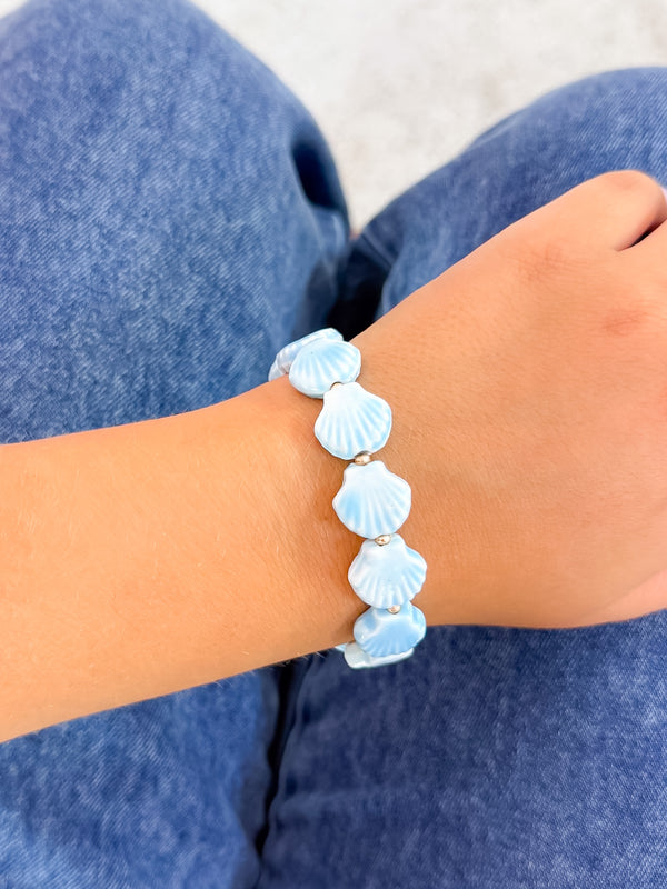 Mermaid Shell Bracelet- Blue