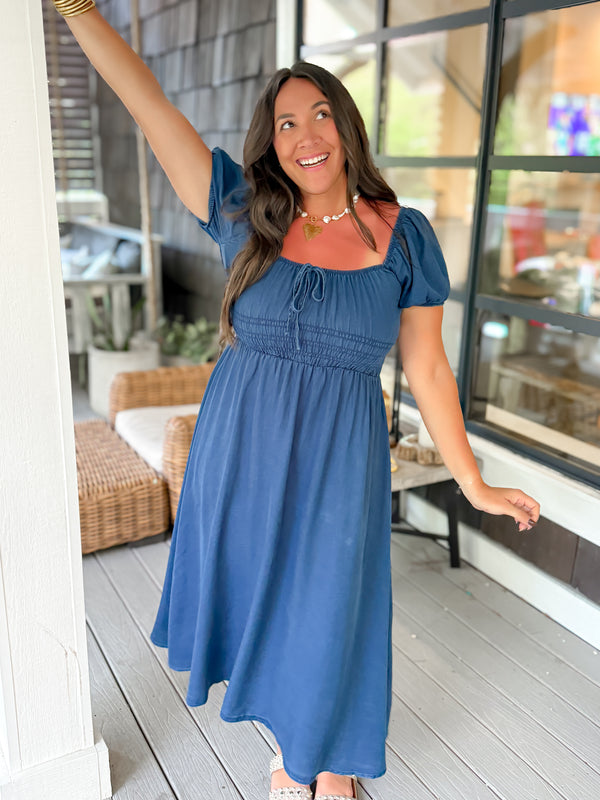 Francesca Denim Maxi Dress