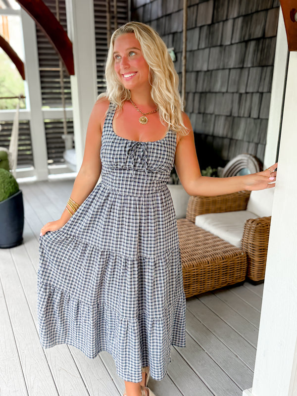 Blue Ridge Plaid Maxi Dress