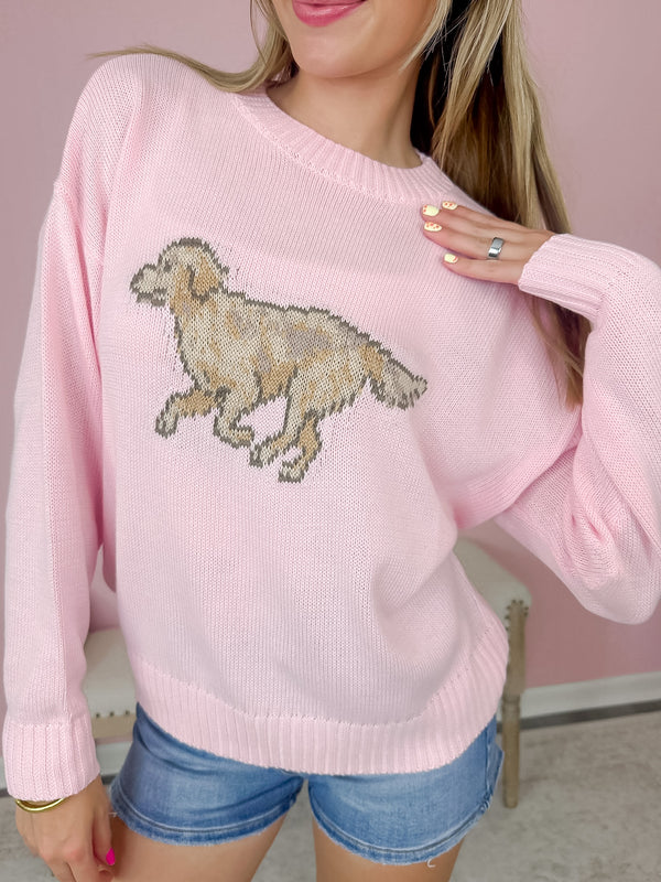 Pink Retriever Sweater