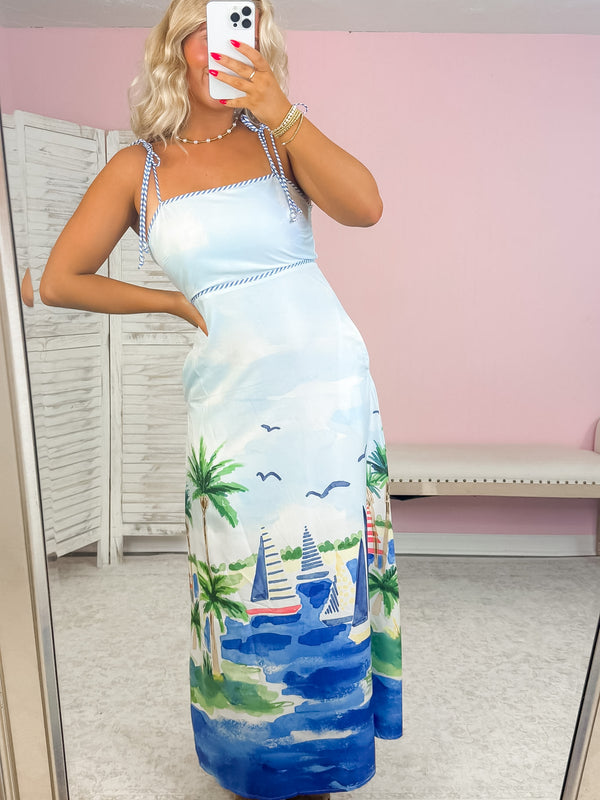 Sailing Afar Maxi Dress