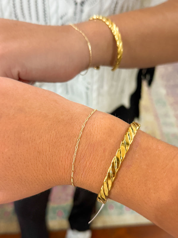 Dainty Twist Gold Cuff