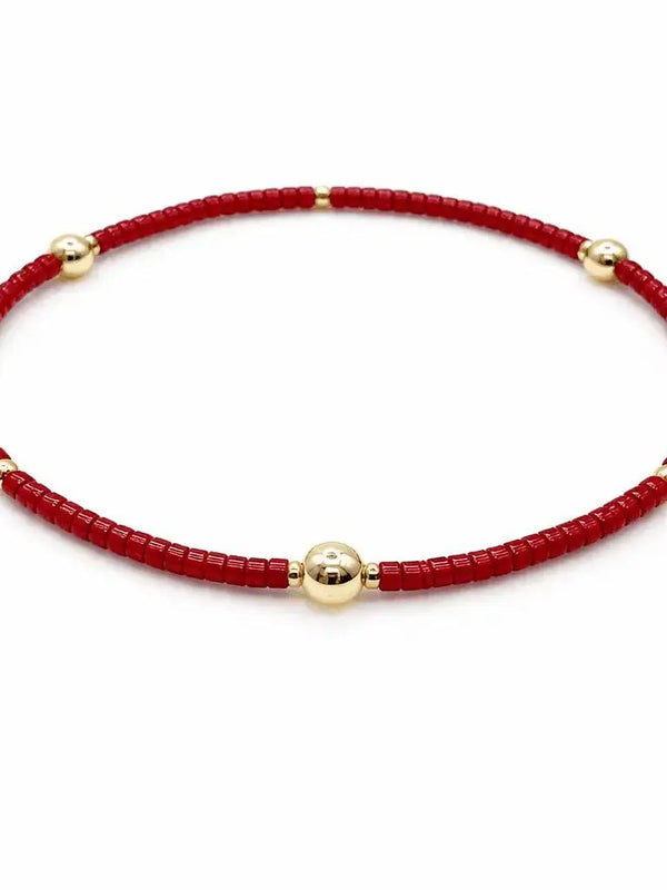Game Day Crimson & Gold Filled Bracelet