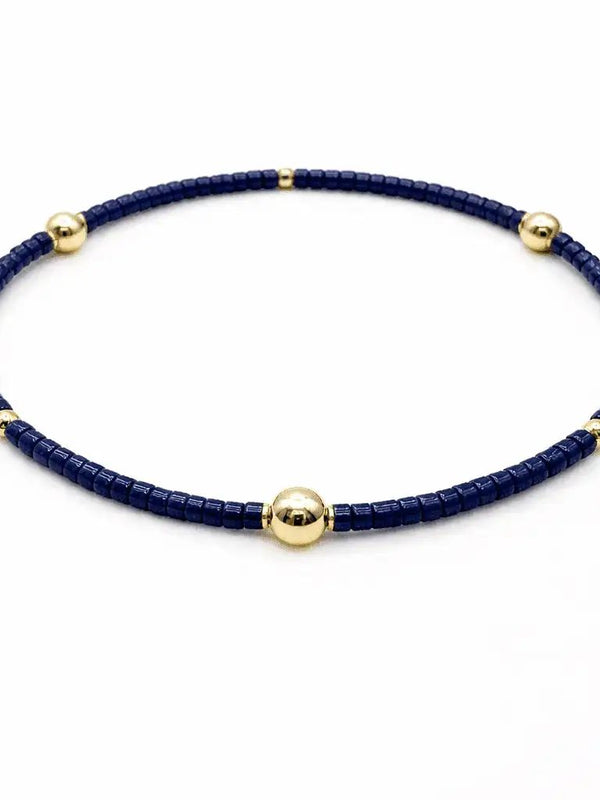 Game Day Navy & Gold Filled Bracelet