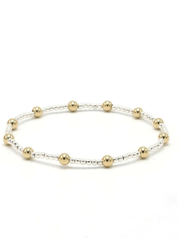 Malibu Mix 14k Gold Filled And Silver Beaded Bracelet