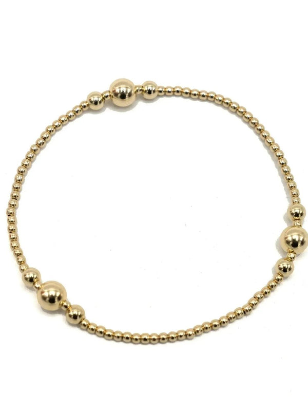 Nantucket 2x6 14k Gold Filled Beaded Bracelet
