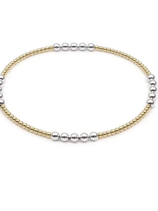 The Hamptons Mixed Metal 2x3 Beaded Bracelet