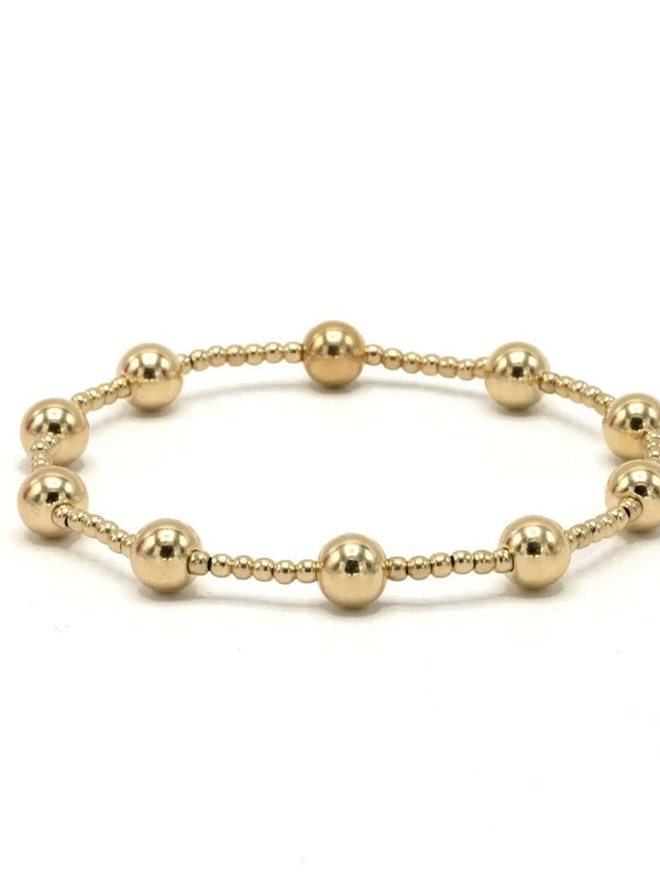 The Malibu 2x6 14k Gold Filled Beaded Bracelet